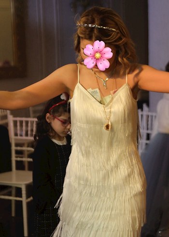 Püsküllü beyaz after - kına elbisesi - Görsel 6