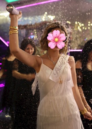 Püsküllü beyaz after - kına elbisesi - Görsel 2