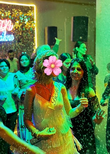 Püsküllü beyaz after - kına elbisesi - Görsel 5