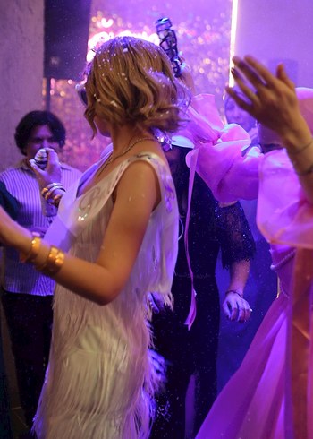 Püsküllü beyaz after - kına elbisesi - Görsel 9