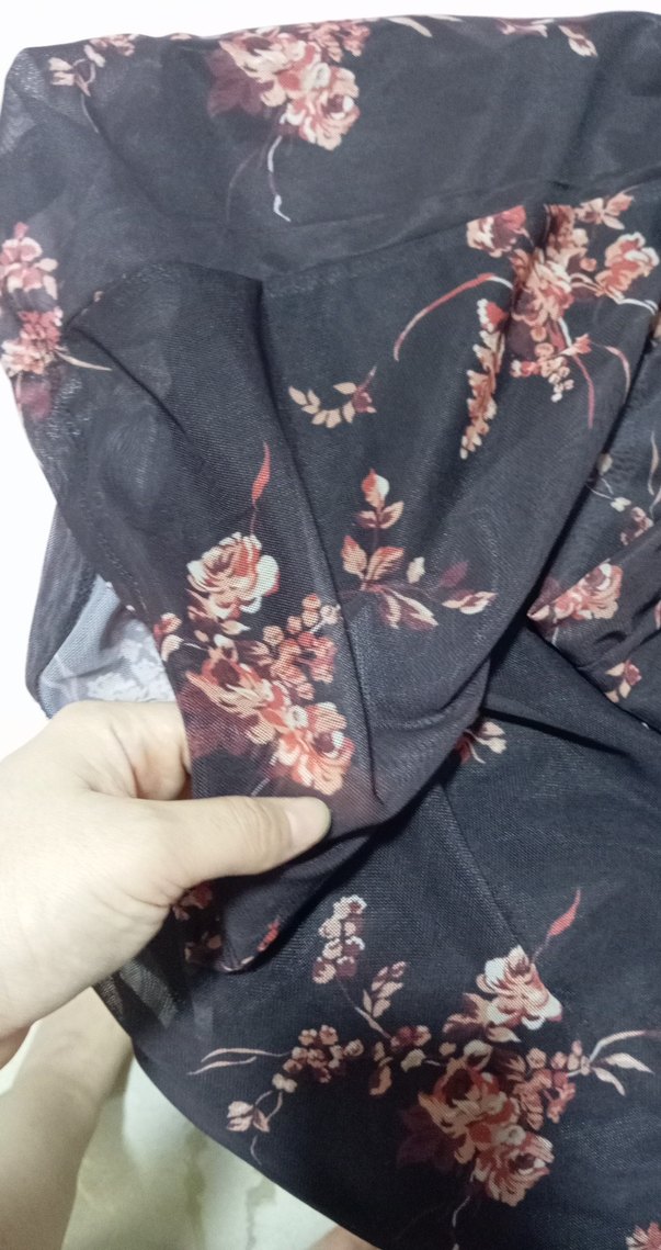 Çiçek Desenli kahve Uzun Bohem Elbise - Görsel 4