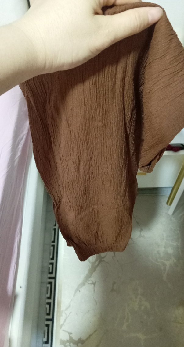 Kadın Kahverengi Keten Uzun Kollu tunik takım - Görsel 5