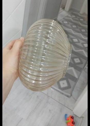 Bej Renkli Şeffaf Cam Vazo - Görsel 3