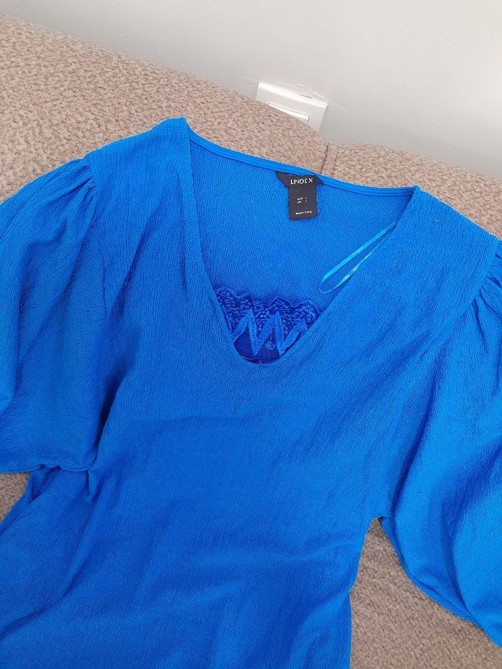 Mavi V Yaka Hamile Tunik - Görsel 3