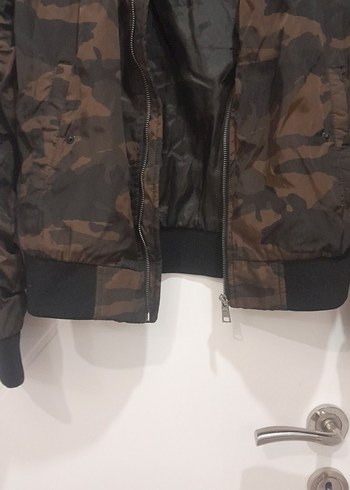 kadın Kamuflaj Desenli Rahat Kesim Ceket - Görsel 6