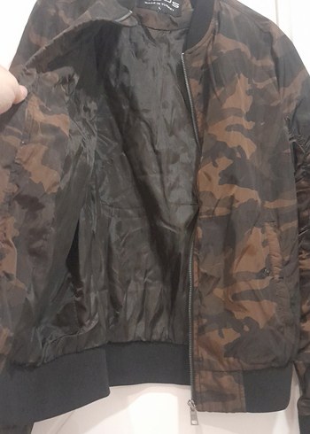 kadın Kamuflaj Desenli Rahat Kesim Ceket - Görsel 4