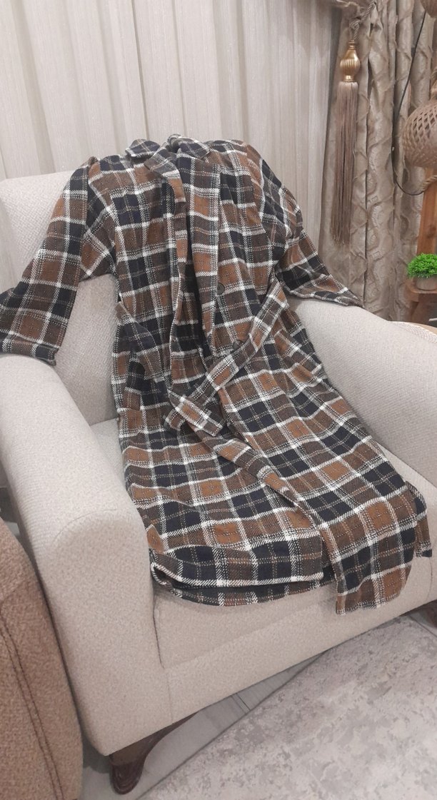 Kahverengi Ekose Desenli kaban - Görsel 2