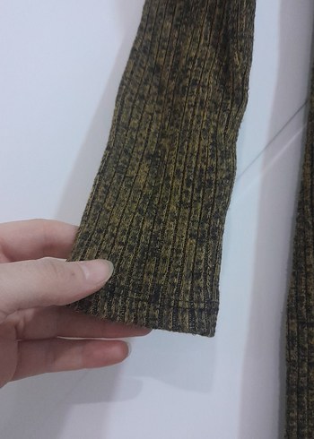 Kahverengi Triko Balıkçı Yaka midi Elbise - Görsel 4