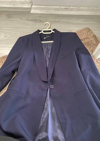 On Fashion Lacivert Kadın Ofis Blazeri