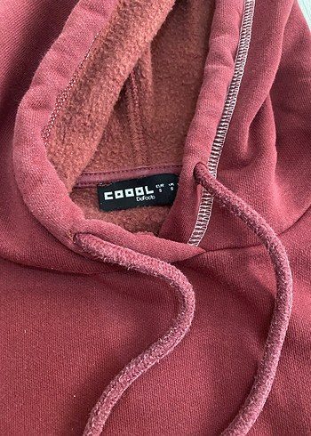 Defacto Bordo Kadın Kapüşonlu Sweatshirt