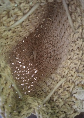 Bej Örgü Kadın Çapraz Çanta - Görsel 3