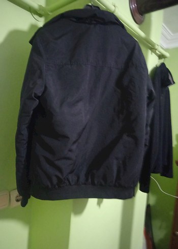 Siyah Fermuarlı Erkek Midi Ceket - Görsel 2