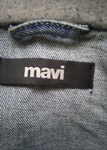 Mavi Jean Ceket Gri Kapüşonlu - Görsel 3