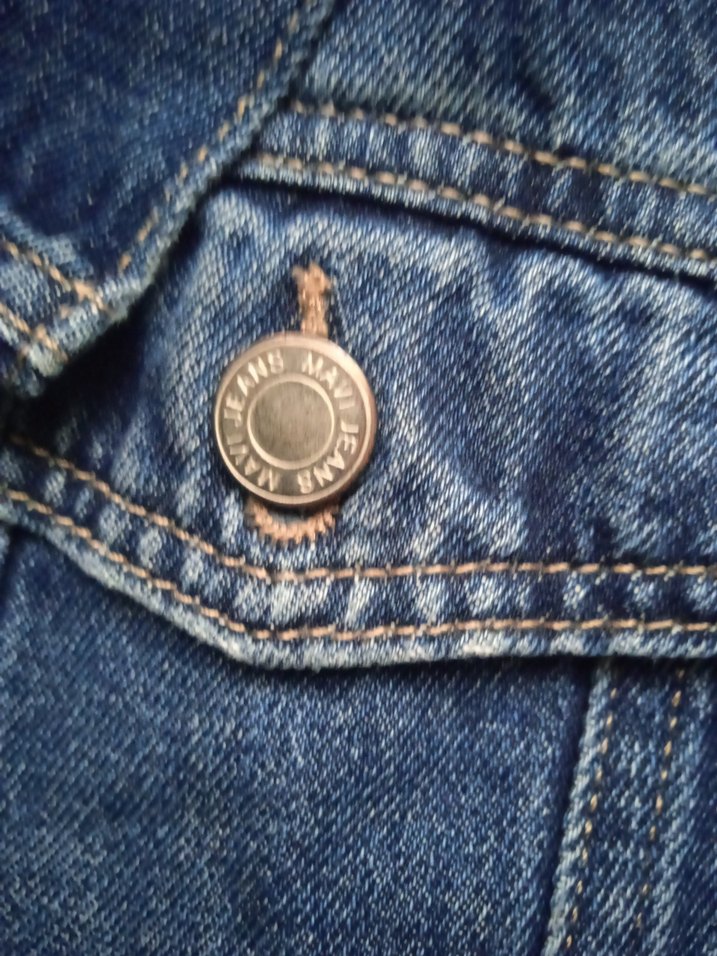 Mavi Jean Ceket Gri Kapüşonlu - Görsel 4