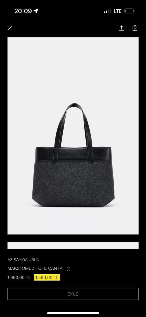 MAKSİ OMUZ TOTE ÇANTA - Görsel 5