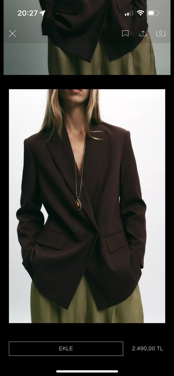 KRUVAZE OVERSİZE BLAZER - Görsel 5