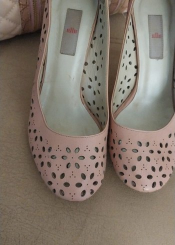 Elle Dantel Detaylı Pembe Stiletto 37 ELLE