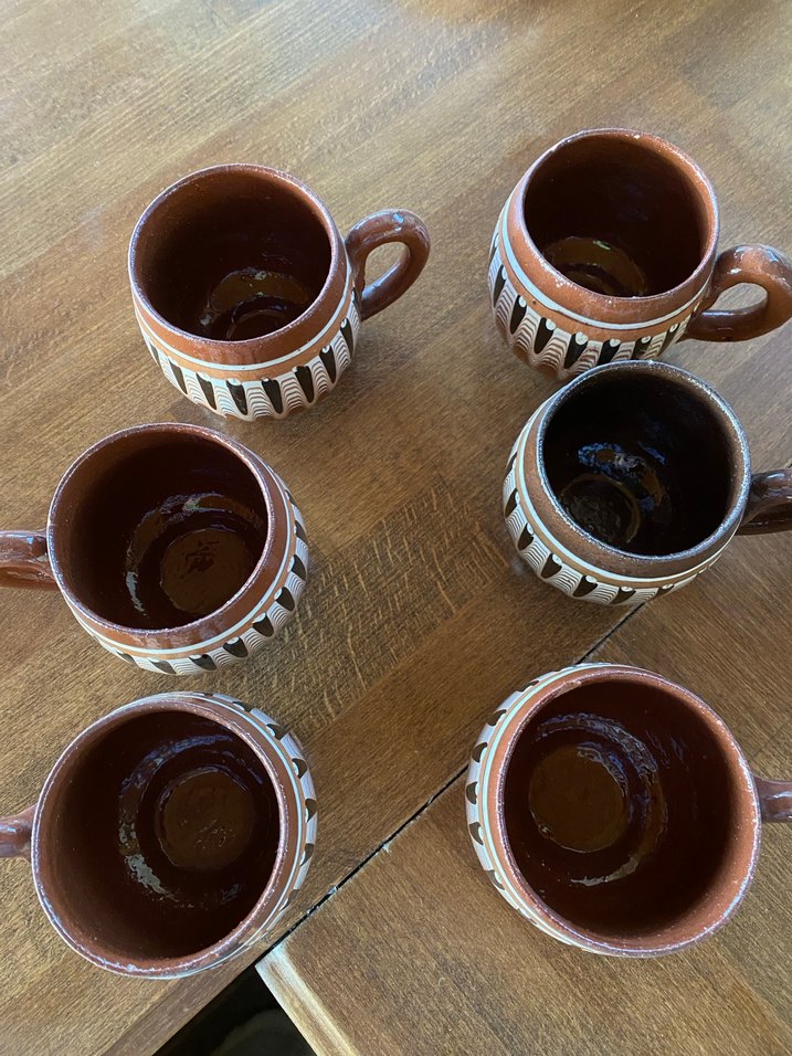 Kahverengi Seramik Kulplu Kupa Seti - Görsel 2