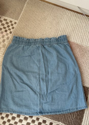 LC Waikiki Pastel Mavi Denim Midi Mini Etek