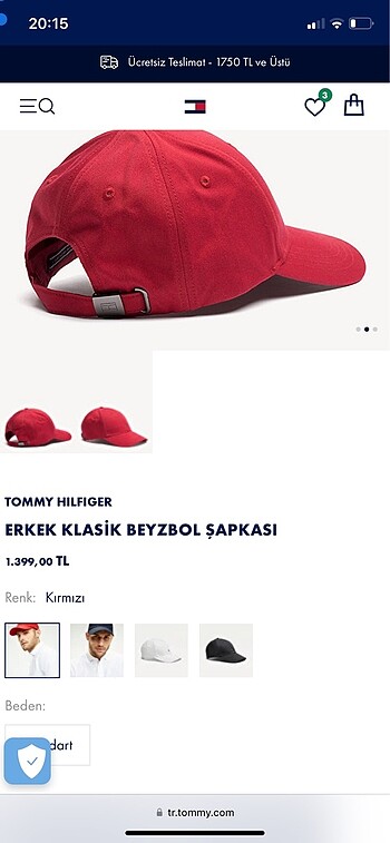 Tommy Hilfiger Tommy Hilfiger | Siyah Logolu Beysbol Şapkası | Black Cap