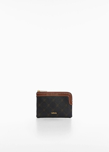 Mango Mango | Orta ve Acı Kahverengi Monogram Desenli Cüzdan