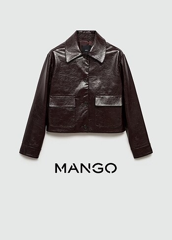 Mango | Burgonya Rengi Cepli Dokuma Ceket