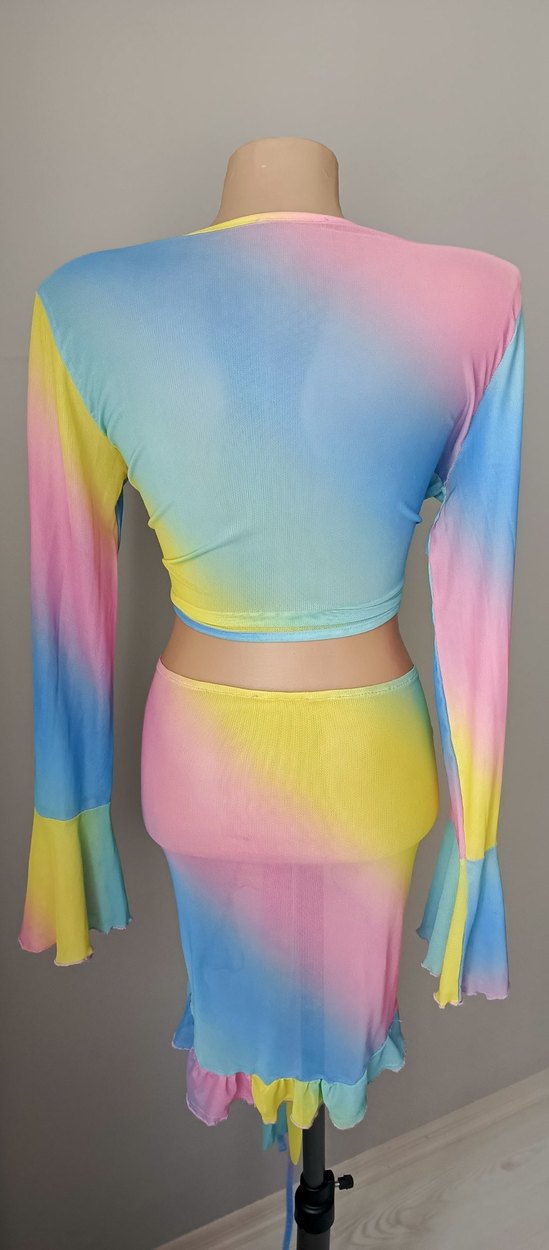 Pastel Renkli Kadın Drapeli Pareo - Görsel 4