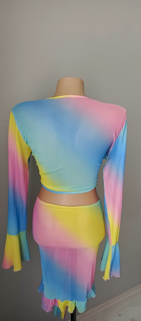 Pastel Renkli Kadın Drapeli Pareo - Görsel 5