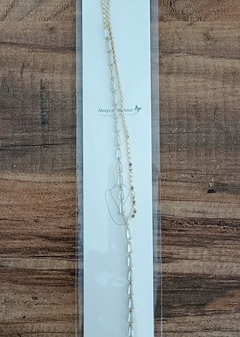 Işıl Işıl Çiçek Detaylı Altın Rengi Kolye - Görsel 6