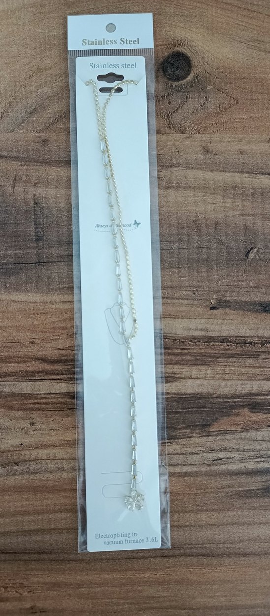 Işıl Işıl Çiçek Detaylı Altın Rengi Kolye - Görsel 5