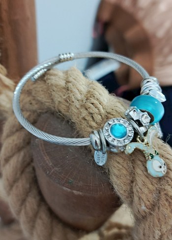 Bohem Renkli Boncuklu Turkuaz  Cahrm Bileklik - Görsel 7