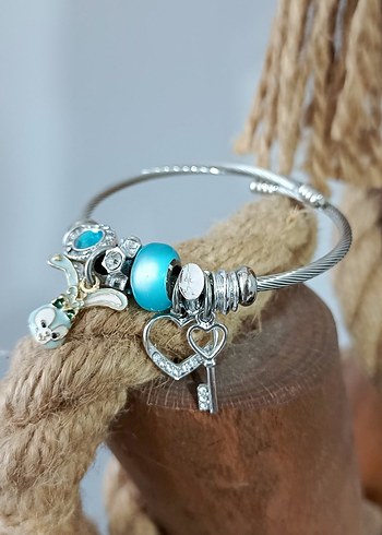 Bohem Renkli Boncuklu Turkuaz  Cahrm Bileklik - Görsel 8