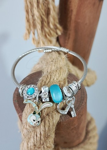 Bohem Renkli Boncuklu Turkuaz  Cahrm Bileklik - Görsel 10