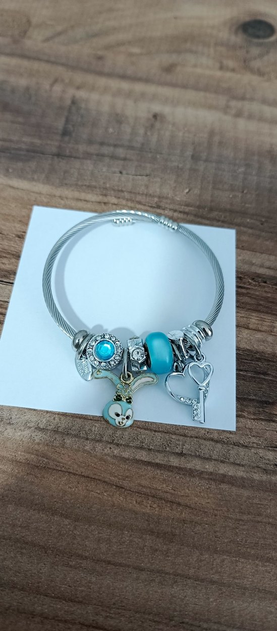 Bohem Renkli Boncuklu Turkuaz  Cahrm Bileklik - Görsel 5