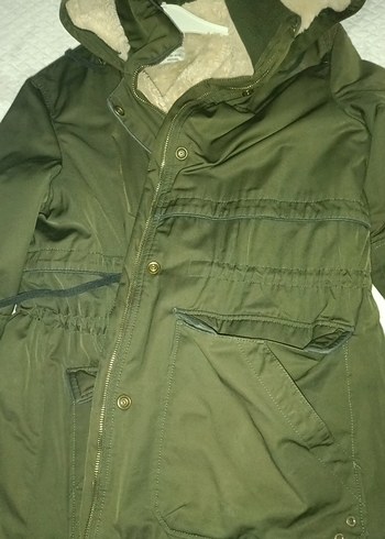 Gri Kürklü Midi Kadın Mont - Görsel 4