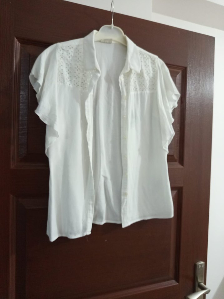 12 13 yaş beyaz kız çocuk gömlek - Görsel 2