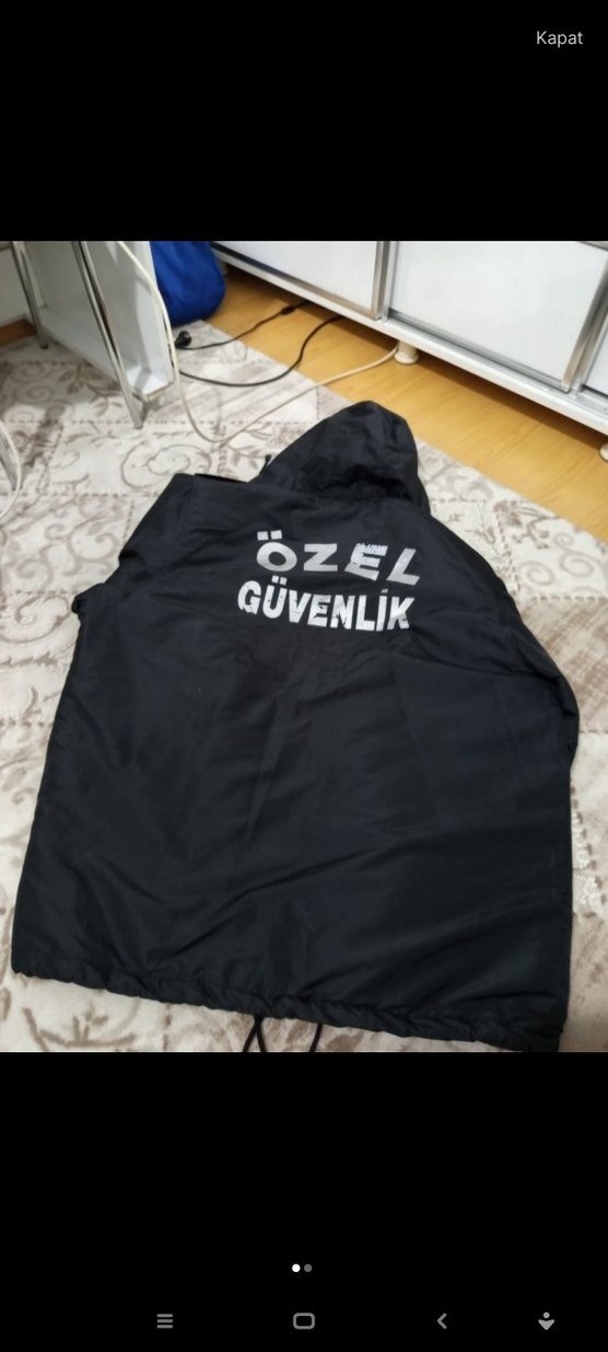 Siyah Kapüşonlu Erkek Oversize Ceket - Görsel 2