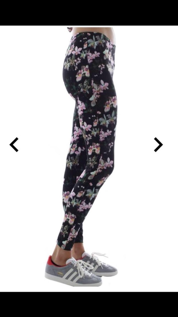 Çiçek Desenli Kadın Tayt - Görsel 2