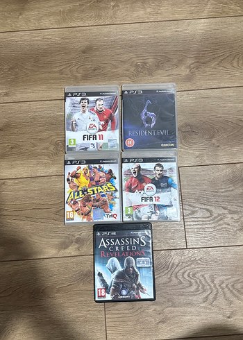 Sony PS3 Oyun Seti: FIFA, Resident Evil, Assassin's Creed