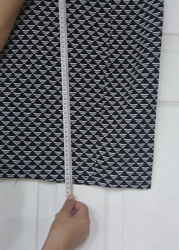 Zara Gri Desenli Mini Etek
