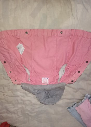 Düğmeli Pembe Gri Kız Ceket - Görsel 2