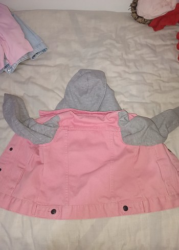 Düğmeli Pembe Gri Kız Ceket - Görsel 5