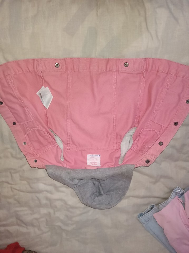 Düğmeli Pembe Gri Kız Ceket - Görsel 2