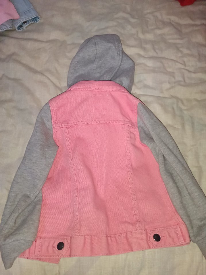 Düğmeli Pembe Gri Kız Ceket - Görsel 4