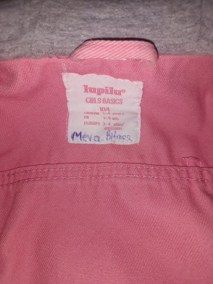 Düğmeli Pembe Gri Kız Ceket - Görsel 3