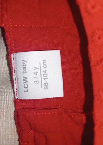 kırmızı kız çocuk elbisesi kurdaleli - Görsel 3