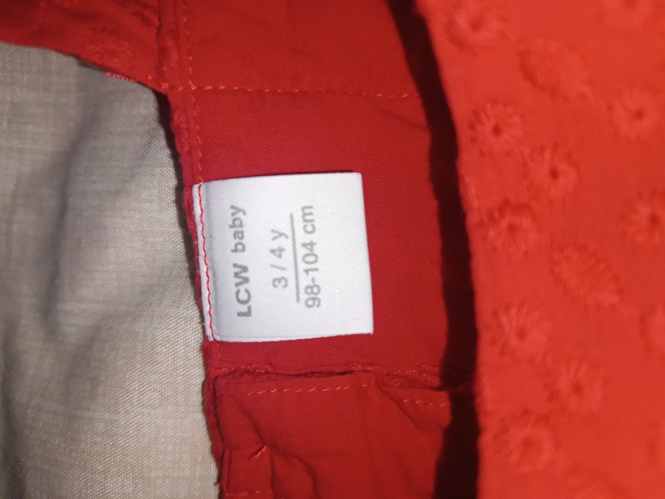 kırmızı kız çocuk elbisesi kurdaleli - Görsel 3