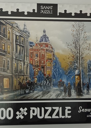 Sanat Puzzle 1000 Parça Snowy City 68x48