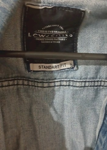 diğer Beden Düğmeli Mavi Kadın Denim Ceket