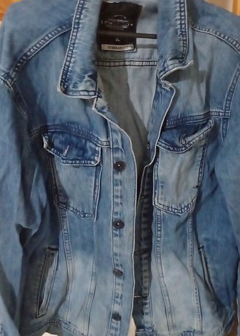 Düğmeli Mavi Kadın Denim Ceket